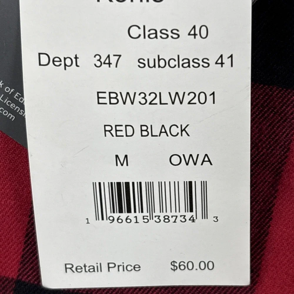 Eddie Bauer Buffalo Plaid Red Check Classic Fit Button Up Top Women Size M NWT - Picture 5 of 9